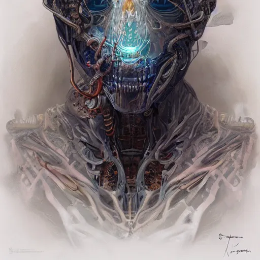 Prompt: portrait painting of a biomech cyborg zombie, ultra realistic, concept art, intricate details, eerie, highly detailed, photorealistic, octane render, 8 k, unreal engine. art by artgerm and greg rutkowski and alphonse mucha