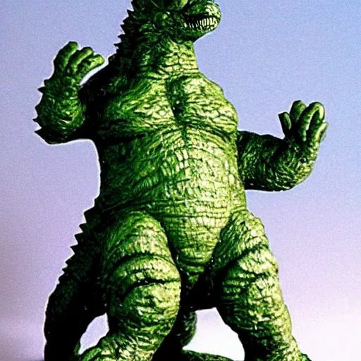 Prompt: godzilla as a sofubi figure