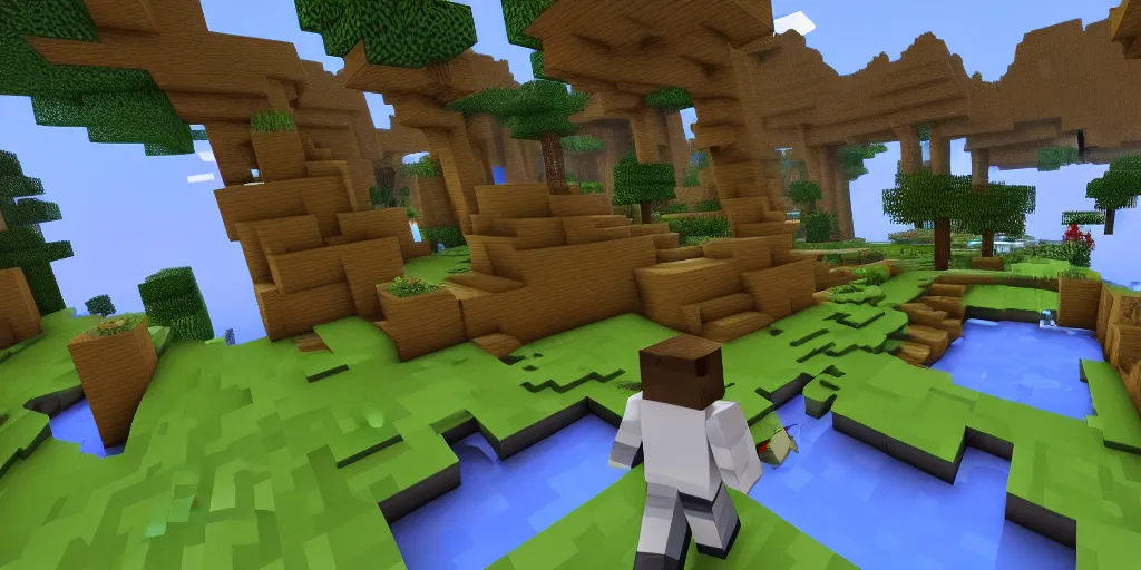 Prompt: Minecraft in Roblox, screenshot