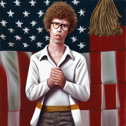 Image similar to napoleon dynamite is elected president of the united states, 4k, realism