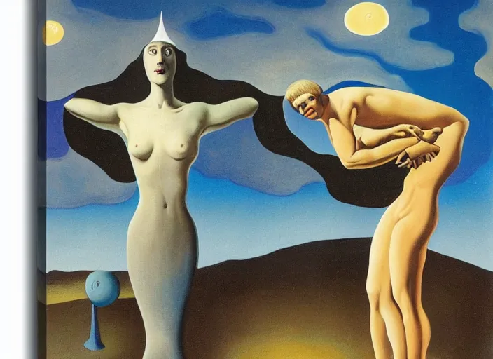 Image similar to impisoned female eldritch goddess by salvadore dali and rene magritte