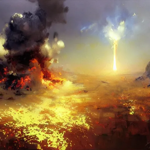 Image similar to a nuclear bomb explosion by craig mullins