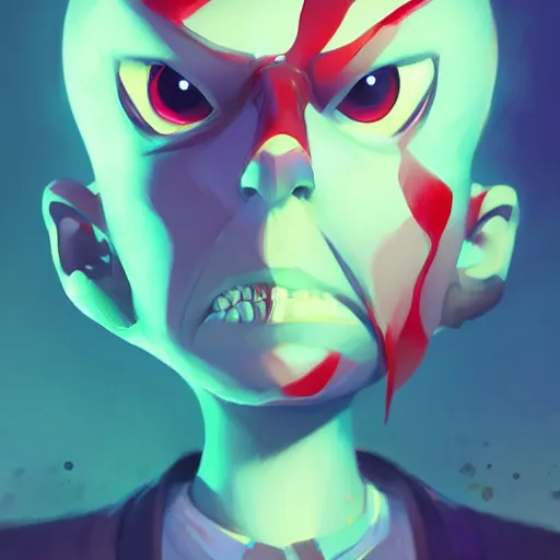 Image similar to face icon stylized minimalist ahh! real monsters, loftis, cory behance hd by jesper ejsing, by rhads, makoto shinkai and lois van baarle, ilya kuvshinov, rossdraws global illumination