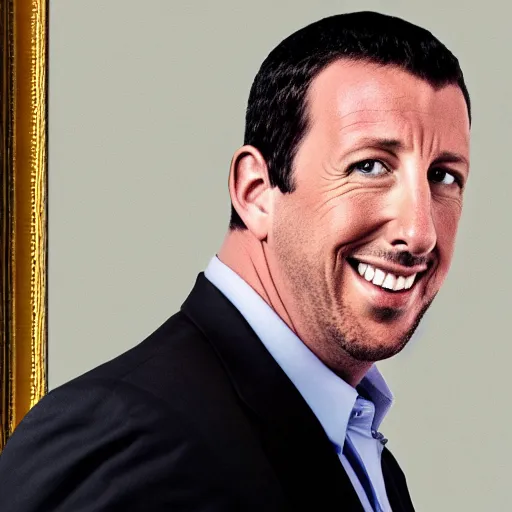 Image similar to president adam sandler, official portrait