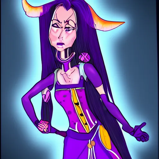 Image similar to digital artwork of jinx from the show arcane