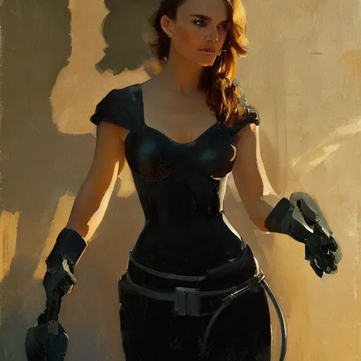 Prompt: a portrait of natalie portman in a scuba dive sui, t greg manchess painting by sargent and leyendecker, studio ghibli, fantasy, medium shot, asymmetrical, intricate, elegant, matte painting, illustration, hearthstone, by greg rutkowski, by greg tocchini, by james gilleard, by joe fenton