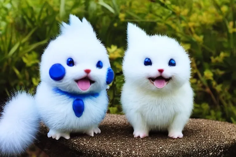 Image similar to real life togepi pokemon, cute!!!, heroic!!!, adorable!!!, playful!!!, chubby!!! fluffly!!!, happy!!!, cheeky!!!, mischievous!!!, ultra realistic!!!, spring time, slight overcast weather, golden hour, sharp focus