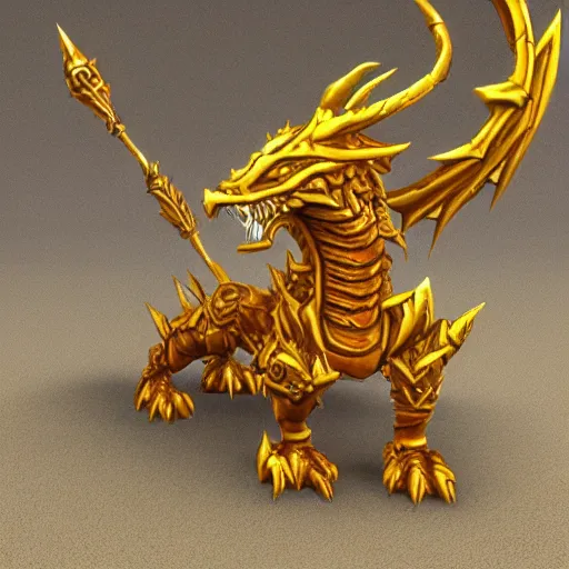 Image similar to Golden dragon from world of warcraft