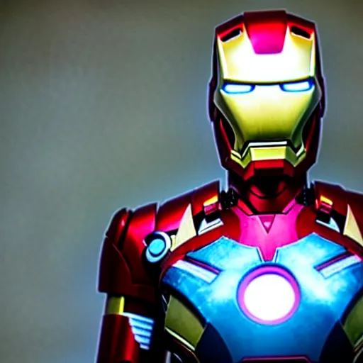 Image similar to cosplay iron man, beautiful girl, hyper realism, many details, high quality,