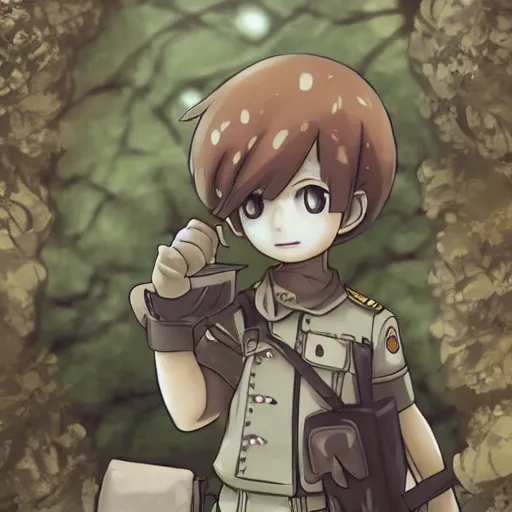 Image similar to beautiful little boy in nazi uniform posing. made in abyss art style, inspired by kris from deltarrune, cute detailed artwork, anatomically correct, soft details, ilya kuvshinov, reflection, perfect composition, portrait, illumination, digital art, detailed anime soft face, symmetrical face