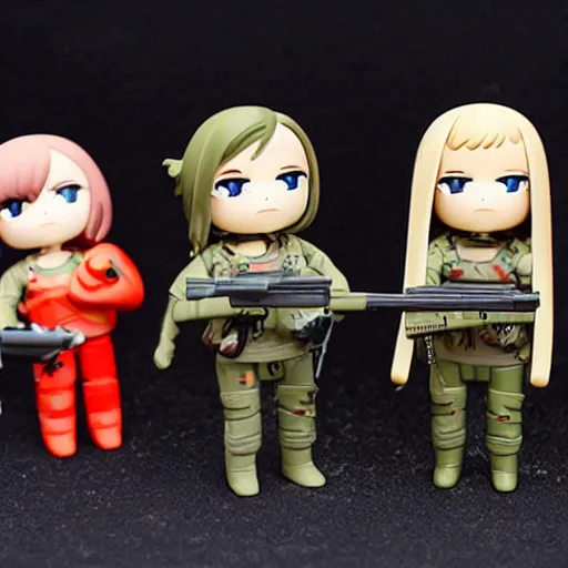 Image similar to camp, ak 4 7, nendroid, stephen bliss style