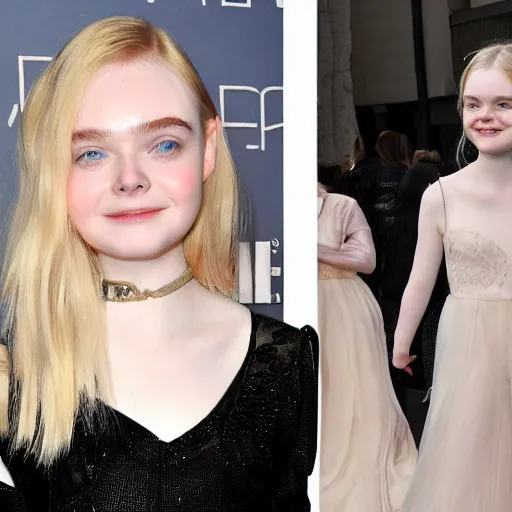 Image similar to Elle Fanning with dwarfism