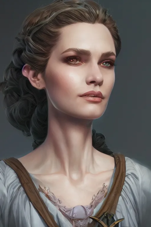 Image similar to magical female professor, highly detailed, d & d, fantasy, portrait, highly detailed, headshot, digital painting, trending on artstation, concept art, sharp focus, illustration, art by artgerm and greg rutkowski and magali villeneuve