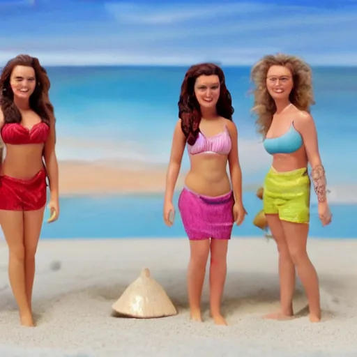 Image similar to girls on the beach diorama