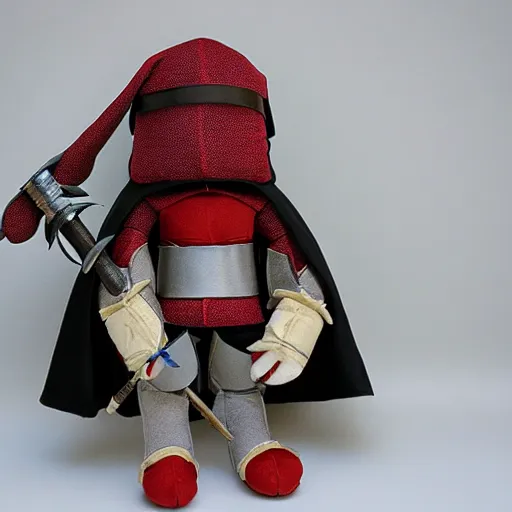 Prompt: fumo plush of a cute medieval knight