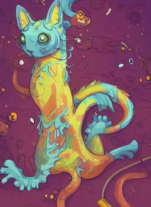 Prompt: cat seahorse fursona wearing headphones, autistic bisexual graphic designer and musician, attractive androgynous fluffy humanoid character design, sharp focus, weirdcore voidpunk digital illustration by artgerm, akihiko yoshida, louis wain, simon stalenhag, wlop, noah bradley, furaffinity, artstation hd, trending on deviantart