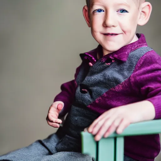 Prompt: dslr photo portrait still of 3 year old age 3 ian mckellen at age 3!!!, 8 5 mm f 1. 8