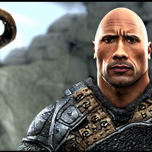 Image similar to Dwayne The Rock Johnson Skyrim mod