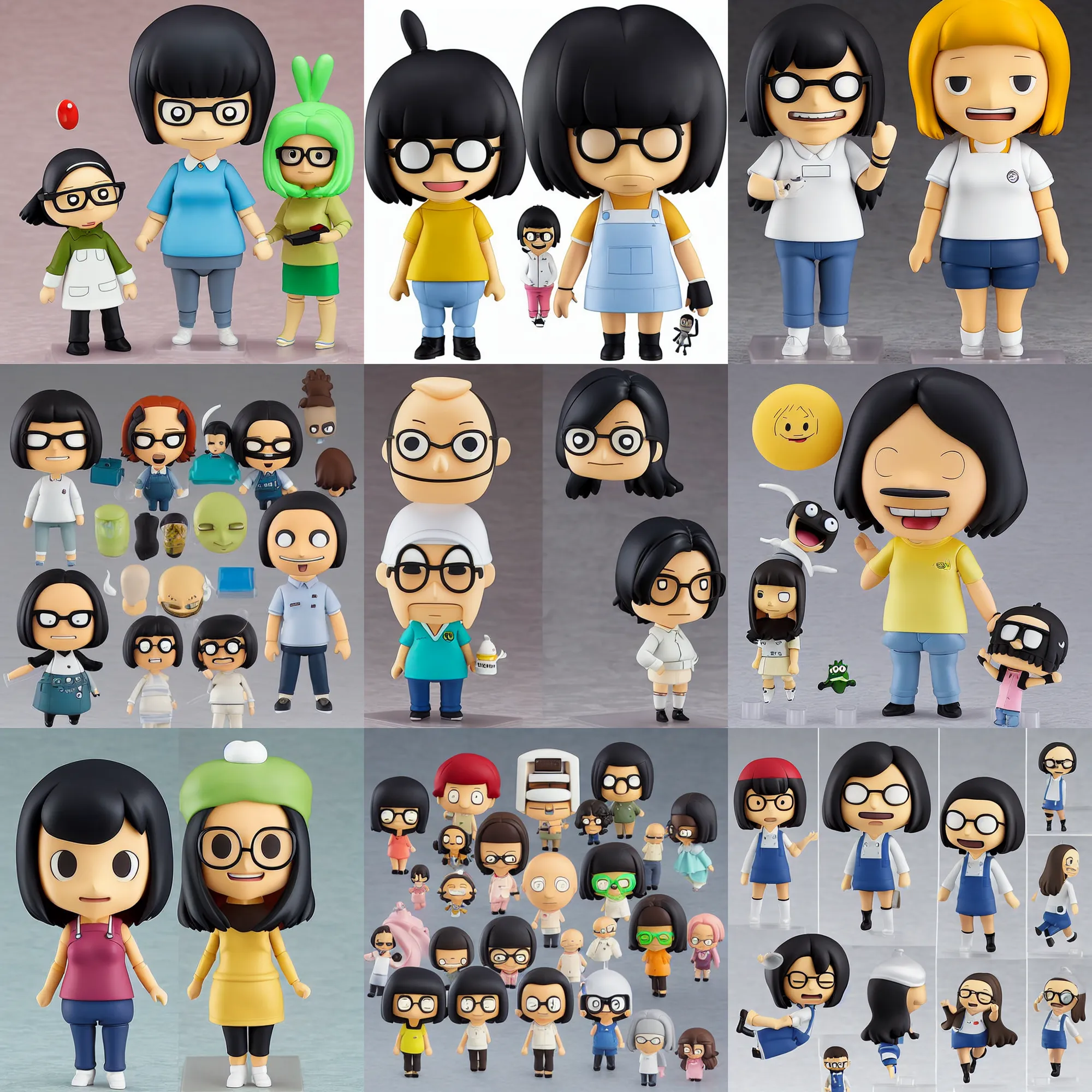 Prompt: bob from bob's burgers, an anime nendoroid of bob from bob's burgers, figurine, detailed product photo