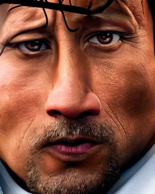 Image similar to film still close - up shot of dwayne johnson in the movie south park bigger, longer & uncut. photographic, photography