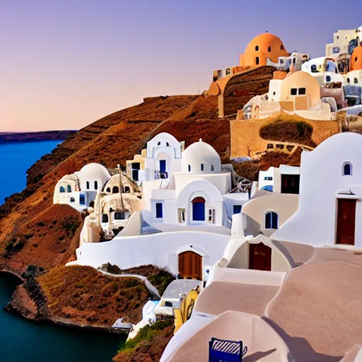 Prompt: minneapolis - santorini, award winning architectural photography