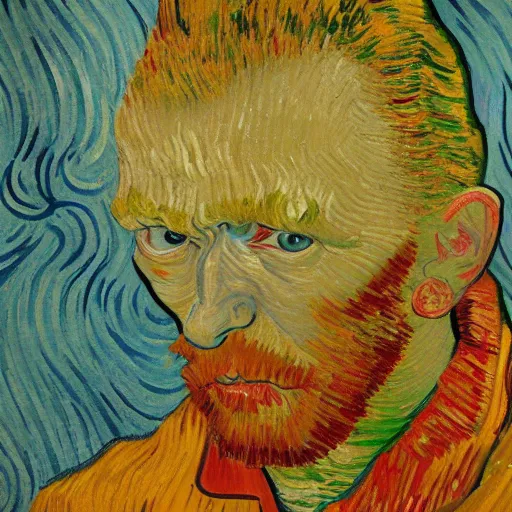 Prompt: van Gogh painting of a ferrari