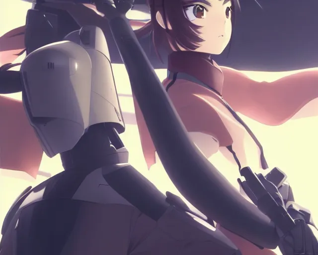 Image similar to anime visual, star wars imperial army beautiful girl android, cute face by yoh yoshinari, katsura masakazu, studio lighting, dynamic pose, dynamic perspective, strong silhouette, anime cels, ilya kuvshinov, cel shaded, crisp and sharp, rounded eyes, moody