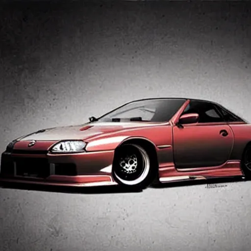 Prompt: Nissan S15, poster, very detailed, cinematic lighting, matte, sharp, photography, art by enki bilal