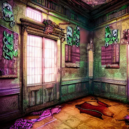 Prompt: eldritch legislature, fantasy, realistic colorful photography, interior, hyperrealism, incredible, award - winning photography, lovecraftian