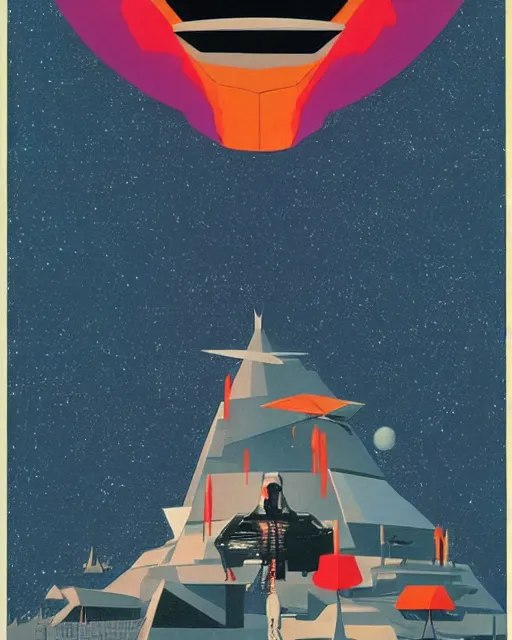 Image similar to A mid-century modern collage of 2001: A Space Odyssey film poster. 1968