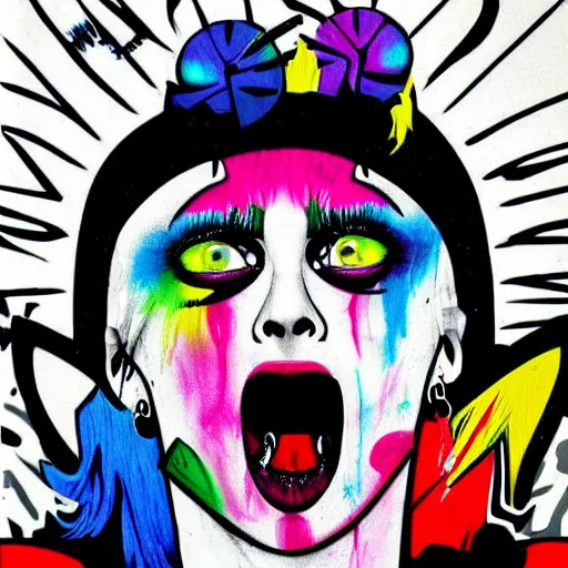 Image similar to die antwoord zef design graffiti freaky