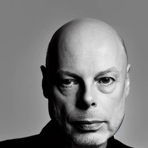 Image similar to brian eno, portrait photography