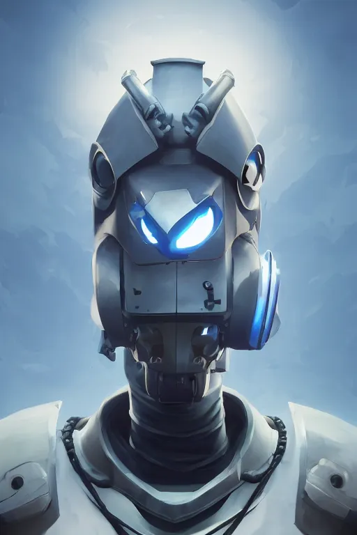 Image similar to epic mask helmet robot ninja portrait stylized as fornite style game design fanart by concept artist gervasio canda, behance hd by jesper ejsing, by rhads, makoto shinkai and lois van baarle, ilya kuvshinov, rossdraws global illumination radiating a glowing aura global illumination ray tracing hdr render in unreal engine 5