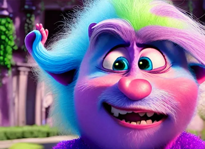 Image similar to film still of walter in trolls 2 : world tour movie 2 0 2 0, 8 k