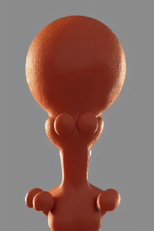 Image similar to clay style 3 d render of abstract sun - headed character'sun head '!!'mason lindroth '!!!!!'hylics style '!!! multimedia, stylized, 3 d graphics, visible fingerprints, clay texture, texture!!! 4 k image