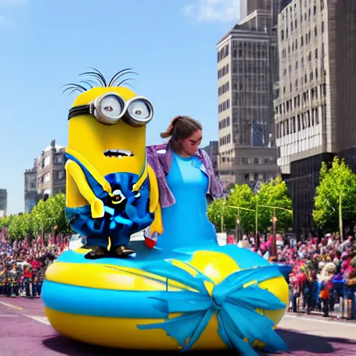 minion macys parade float realstic photo | Stable Diffusion | OpenArt