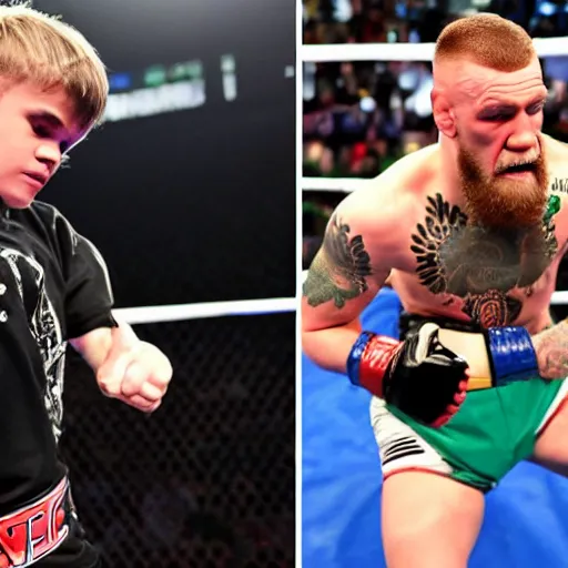 Prompt: justin bieber wrestling conor mcgregor