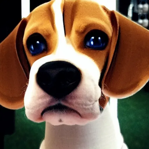 Prompt: Louie the Robot Beagle Instagram 2