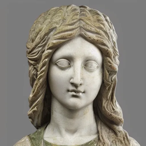 Prompt: Goddess sculpture by Donatello,marble,masterpiece