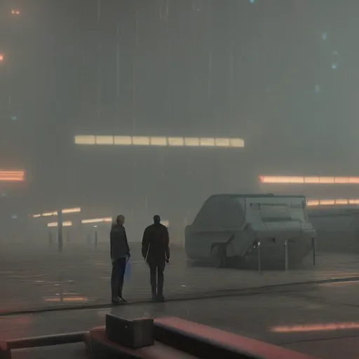 Image similar to photorealistic blade runner 2049 setting