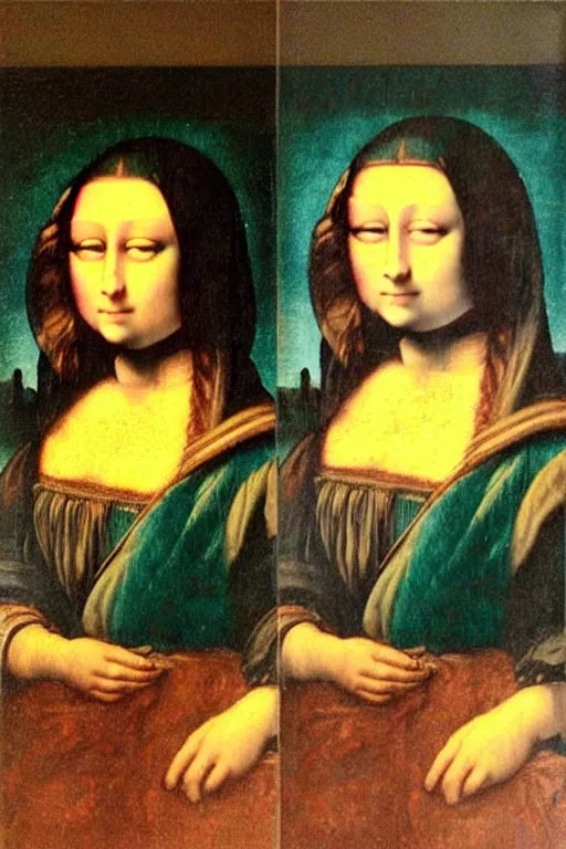 Prompt: “Two Mona Lisas”