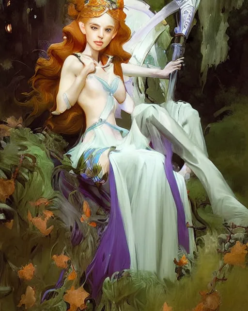 Image similar to a beautiful elf princess by John Singer Sargent and Ross Tran and Michael Whelan