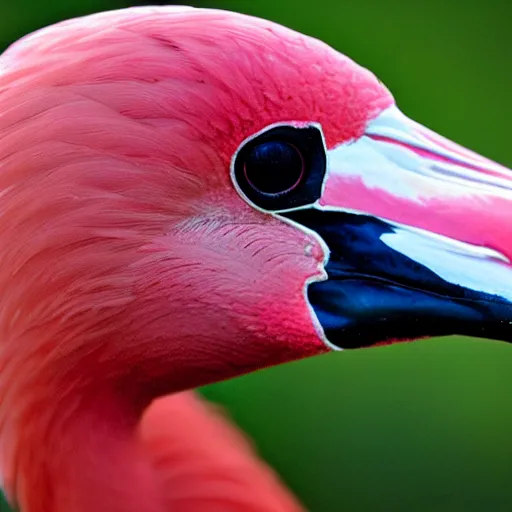 Prompt: wonderful portrait of a flamingo. Lovely feathers. Strapping lad.