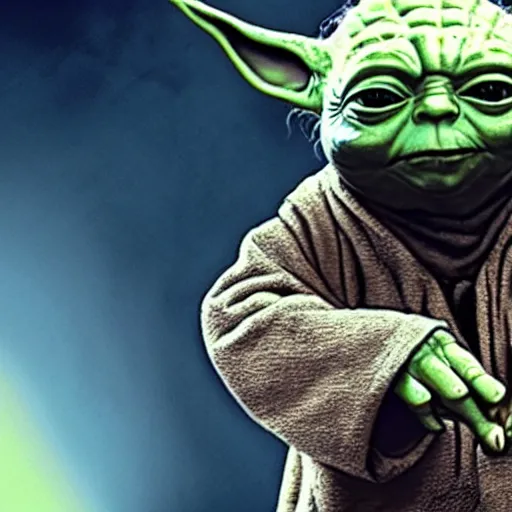 Image similar to yoda in a rockband