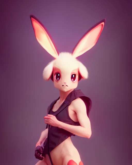 Image similar to photo of eevee pokecmon humanisation, film still, dslr, by greg rutkowski, enoch bolles, ross tran, artgerm, wlop glossy skin, pearlescent, very coherent, cute