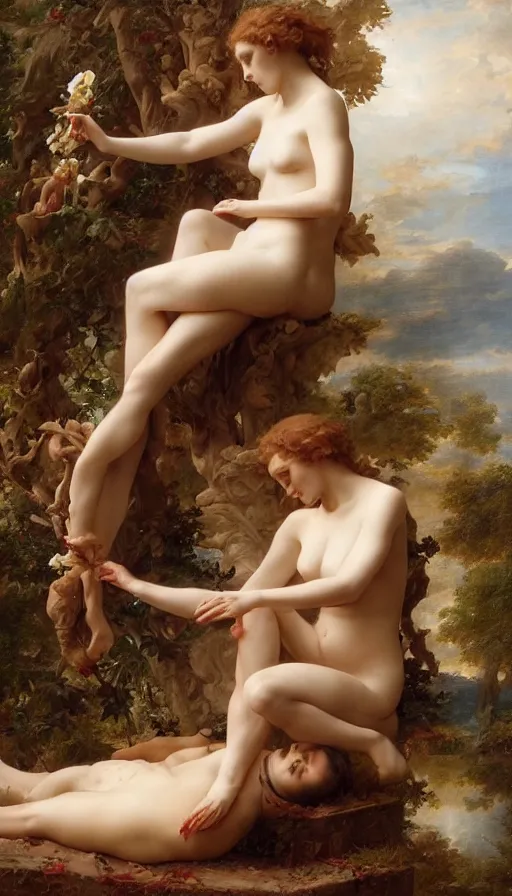 Image similar to life and death mixing together, by guillaume seignac