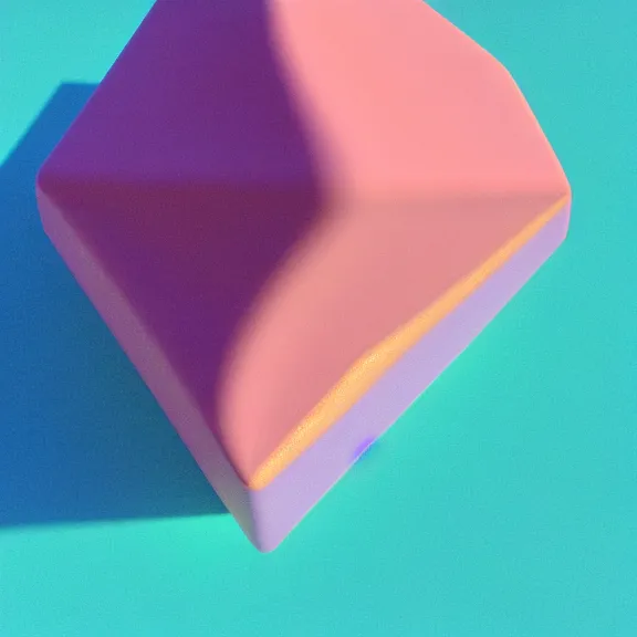 Prompt: A 3d render of several pastel colored liquid viscuous objects are melting together as a clay in a geometric shape with detailed shadow. Geometric shaped. render, low angle camera, detailed shading, vray octane, redshift. ray tracing. volumetric lighting. micro details, Hyper detailed, 8K3d, Trending on Artstation. rendered in cinema4d, Hyper realism.