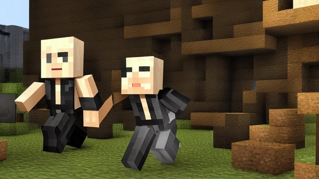 Prompt: david lynch minecraft movie