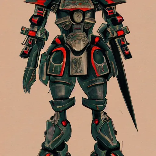 Image similar to samurai mecha suit, concept art, high quality