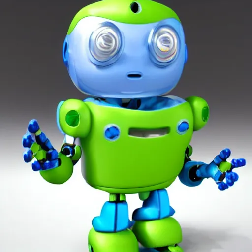 Prompt: single crazy melting plastic toy Pop Figure Robot, C4d, by pixar, by dreamworks, in a Studio hollow, by jeff koons